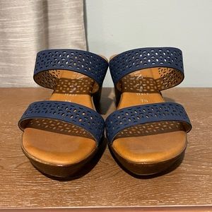 Navy Wedge Espadrilles